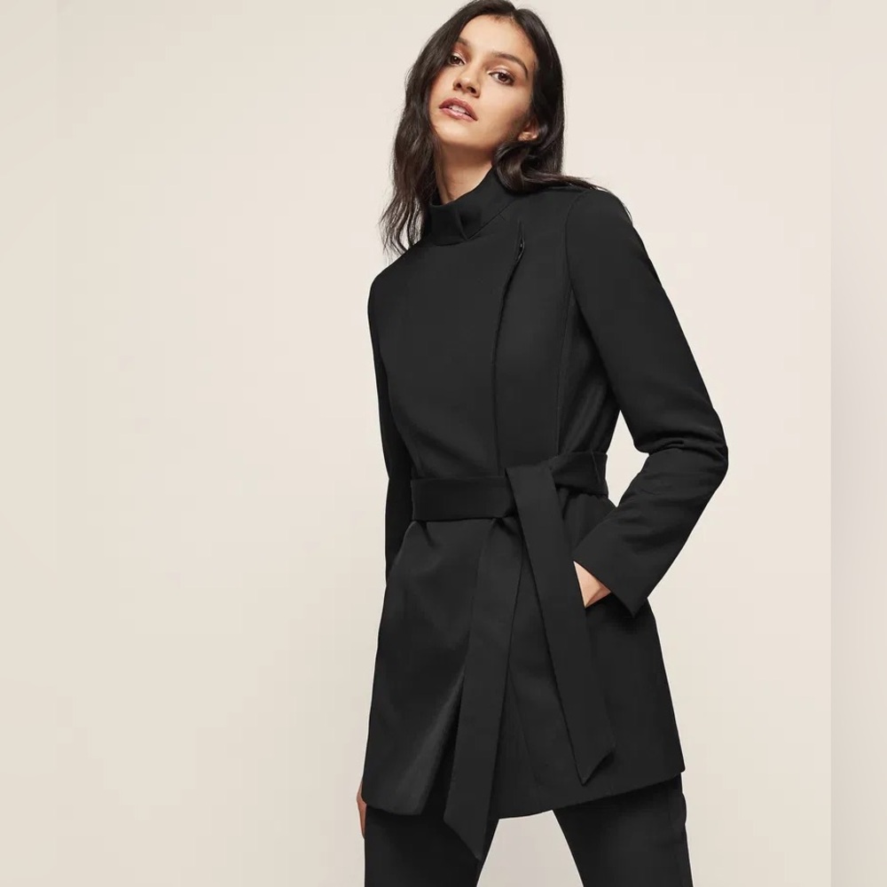 Reiss Luca Wrap Front Jacket 4 - Picture 2 of 15